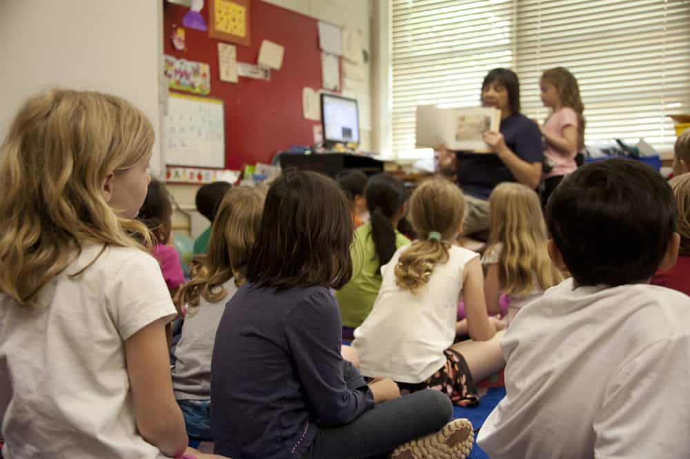 Children learning in a classroom